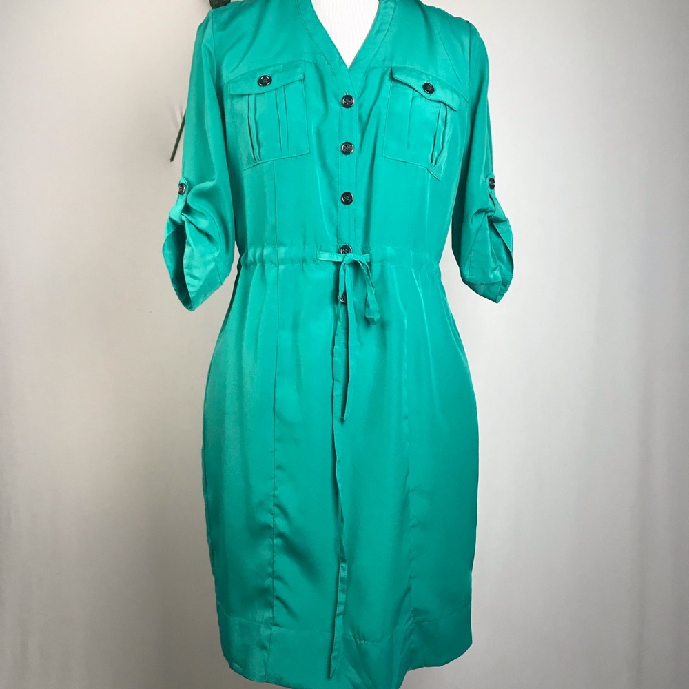 Beige by eci turquoise dress